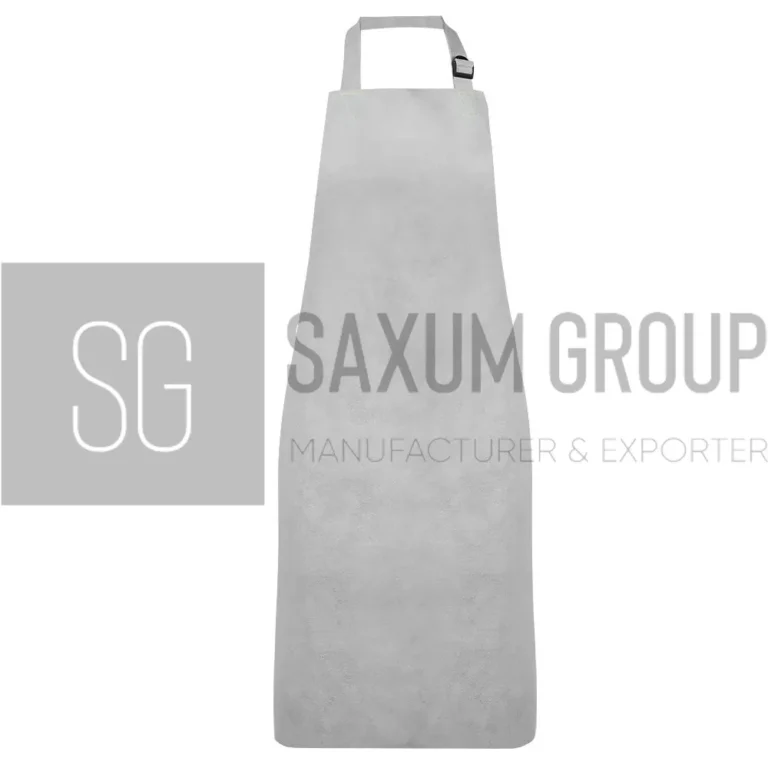 Chrome split leather apron with buckle