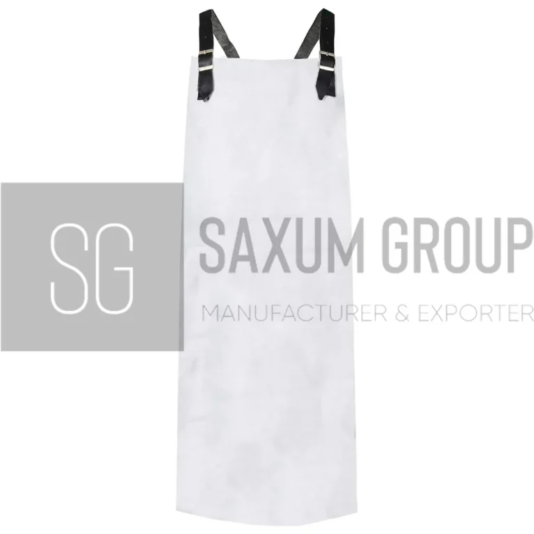 Chrome split apron with leather straps