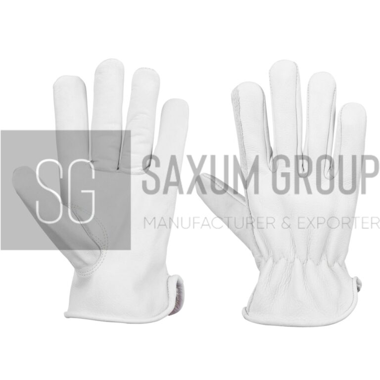Cowhide grain leather driver glove