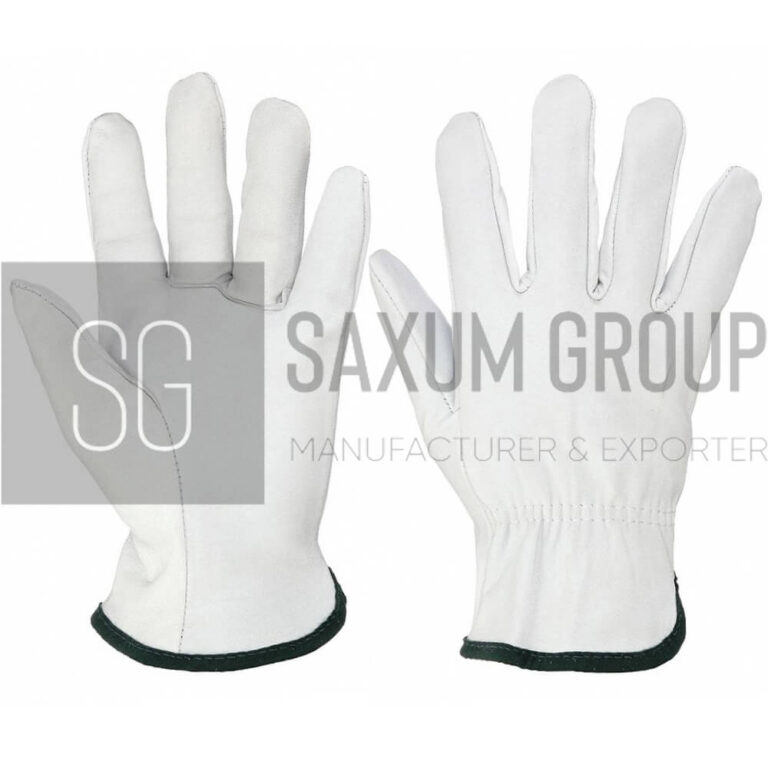 Goatskin driver glove with straight thumb