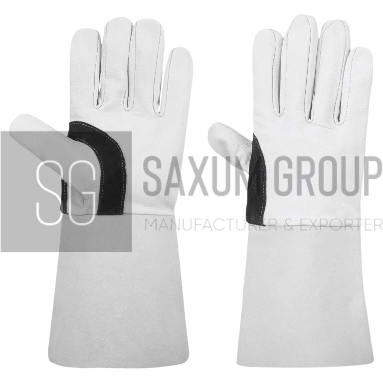 TIG welding glove with patch palm
