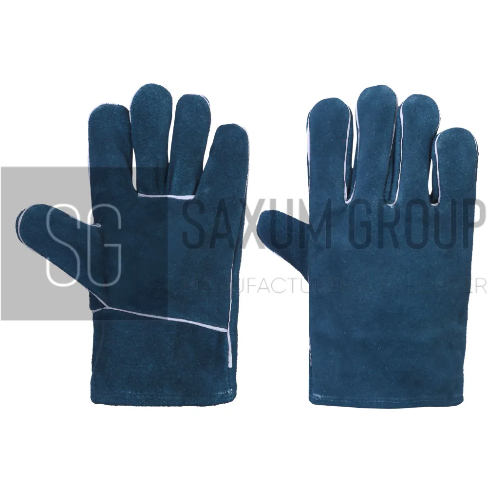 Blue Short Cuff Welding Glove (SG-WG-17) by Saxum Group, Sialkot