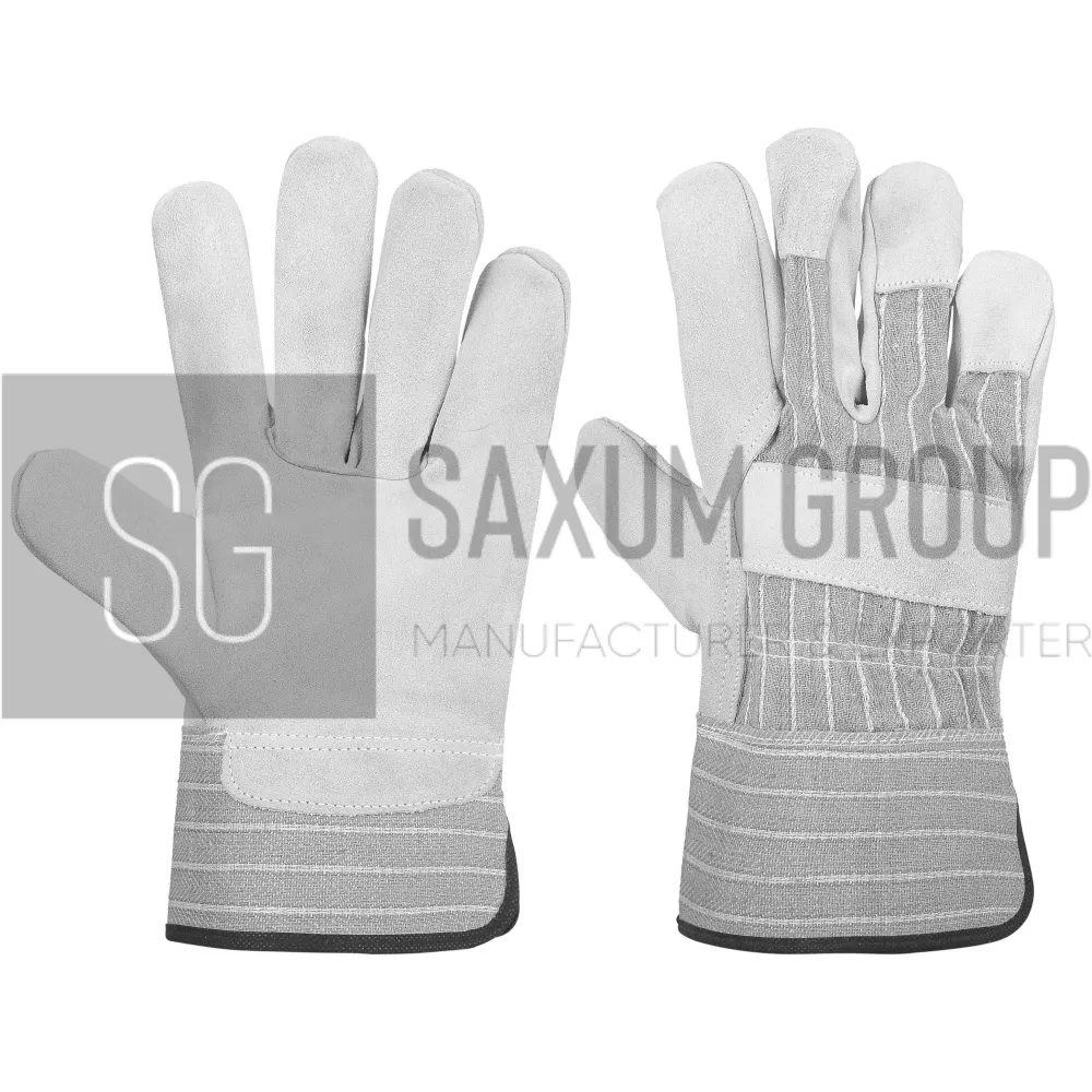 Grey Rigger Glove, Grey Striped Back (SG-WK-09) by Saxum Group, Sialkot